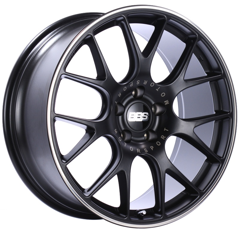 BBS CH-R 20×9 5×120 ET24 Satin Black Polished Rim Protector Wheel -82mm PFS/Clip Required