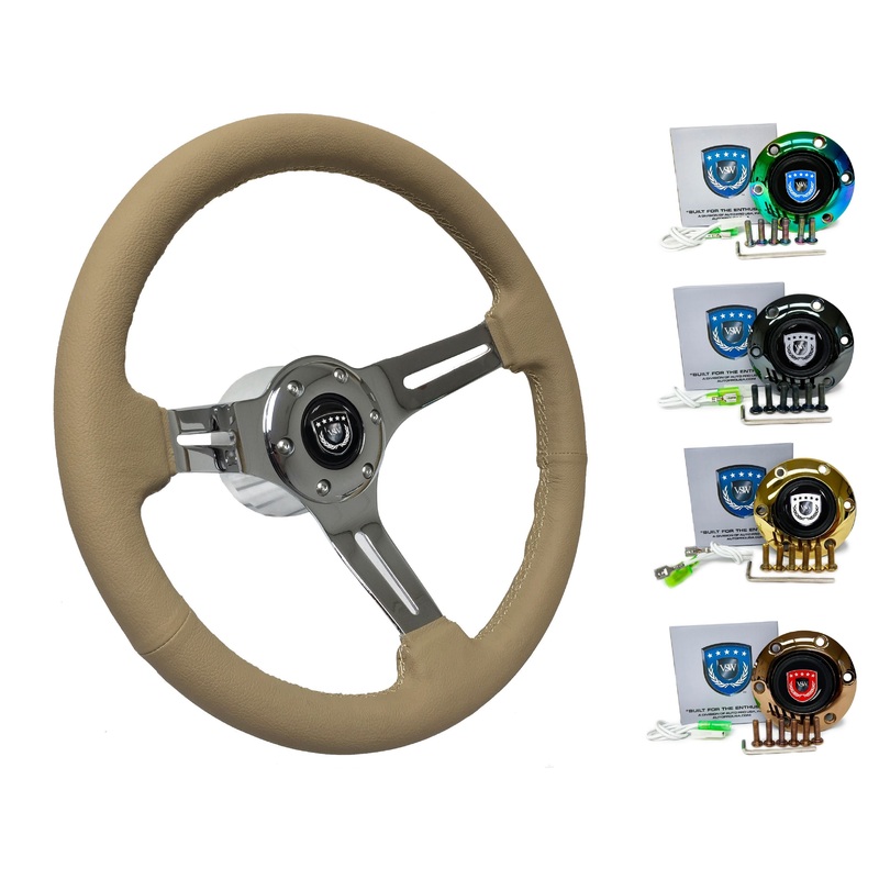 1997+ Volkswagen Jetta Steering Wheel Kit | Tan Leather | ST3012TAN