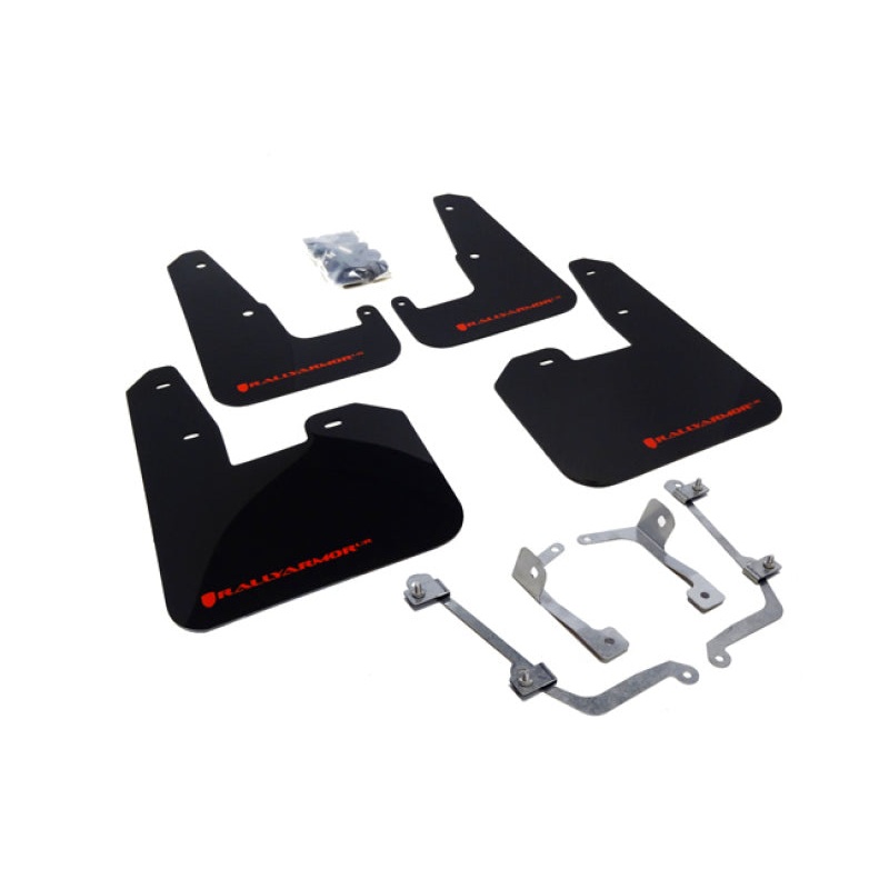 Rally Armor 08-11 Subaru STI (Hatch Only) / 11-14 WRX (Hatch Only) Black UR Mud Flap w/Red Logo