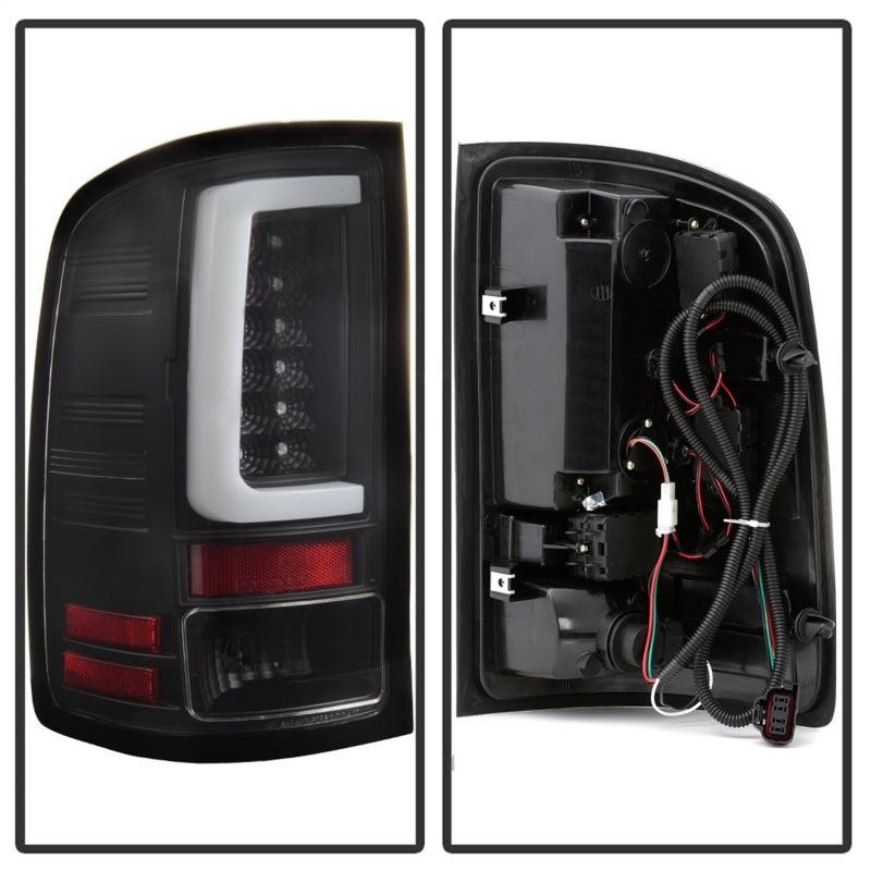 Spyder 07-13 GMC Sierra 1500 V2 Light Bar LED Tail Lights – Black (ALT-YD-GS07V2-LBLED-BK)