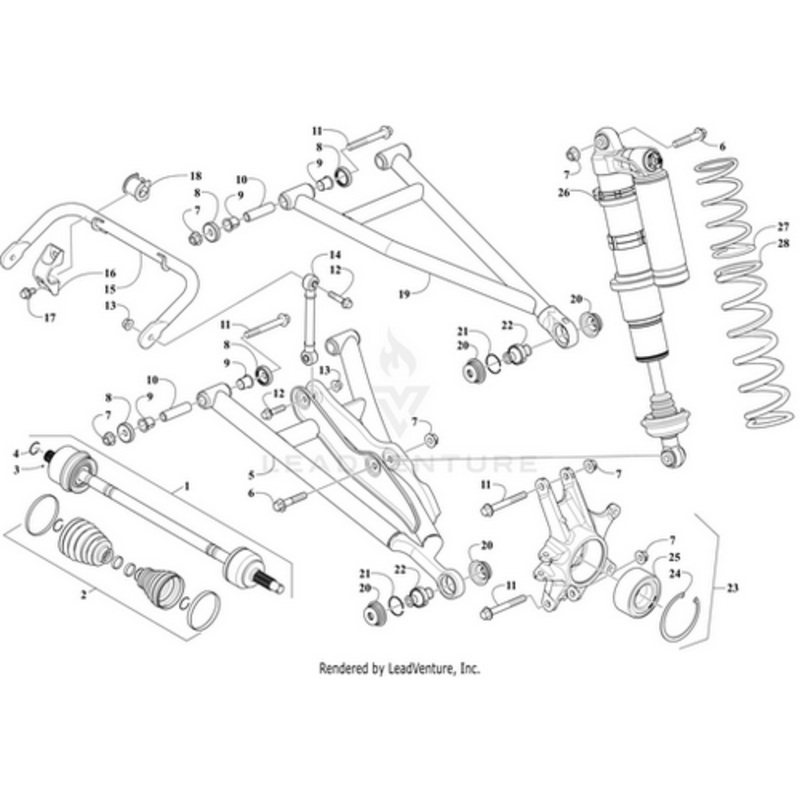 A-Arm – Front Lower Right – Phantom Gray (Inc. 8-10 And 20-22) by Arctic Cat