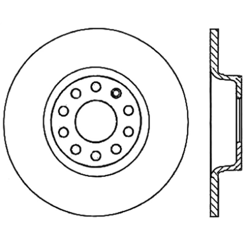 StopTech 06-10 Audi A3 / 09 VW CC (Passat CC)/06-09 GTI Mk V Cryo-Stop Right Rear Slotted Rotor