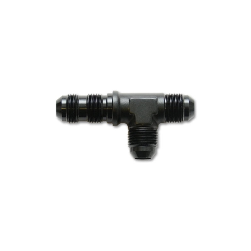 Vibrant -8AN Bulkhead Adapter Tee on Run Fittings – Anodized Black Only