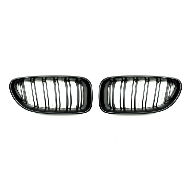 AutoTecknic Dual-Slats Stealth Black Front Grille Set – F06 Gran Coupe/ F12 Coupe/ F13 Cabrio | 6 Series & M6