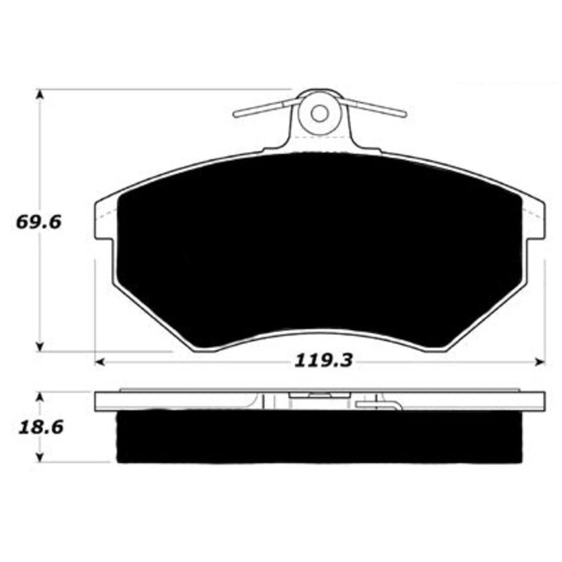 Porterfield Brake Pads for 1990 AUDI 90