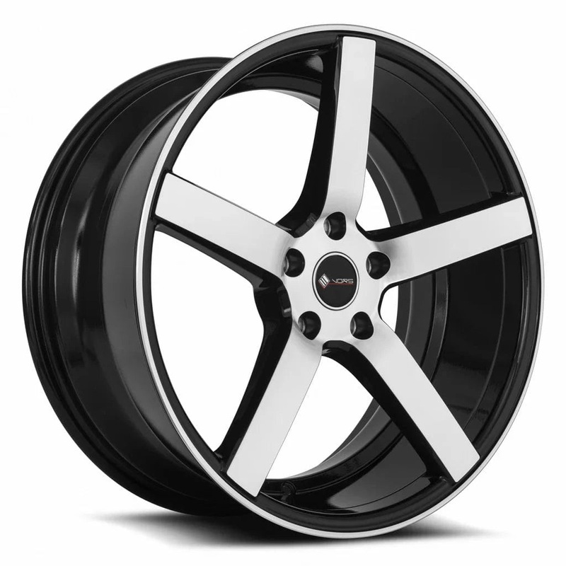 VORS TR5 20″ 5×114.3 Black Machined Face