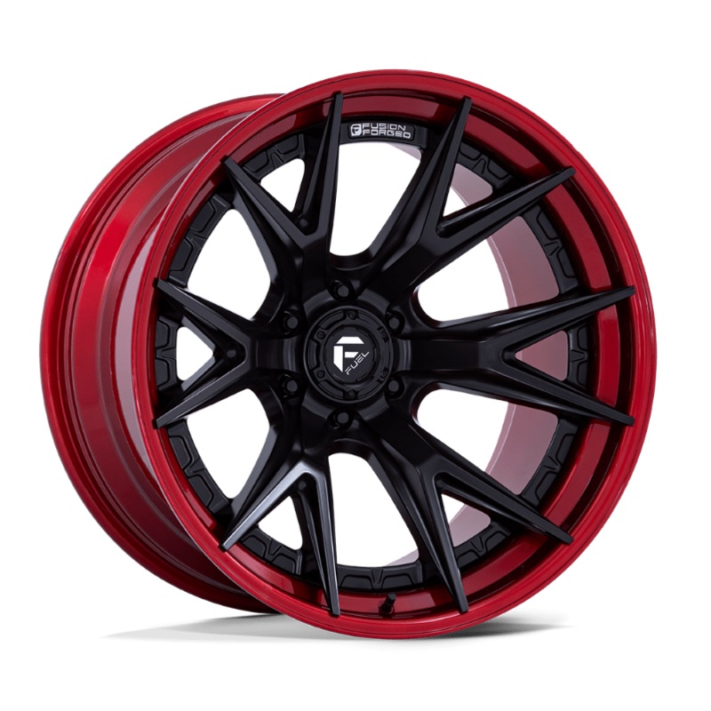 20×10 Fuel Catalyst Matte Black w/ Candy Red Lip
