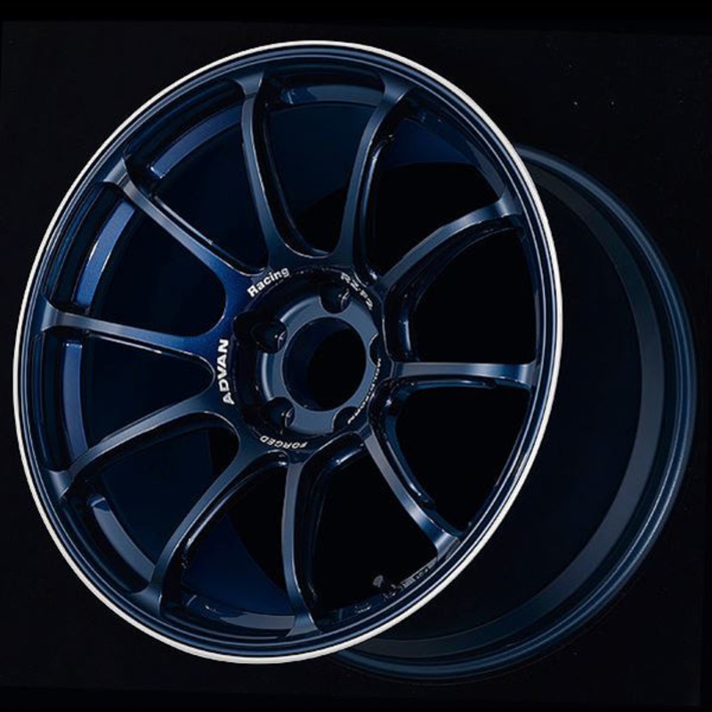 Advan RZ-F2 Wheel – 18×9.5 +44 | 5×100 | Racing Titanium Blue & Ring