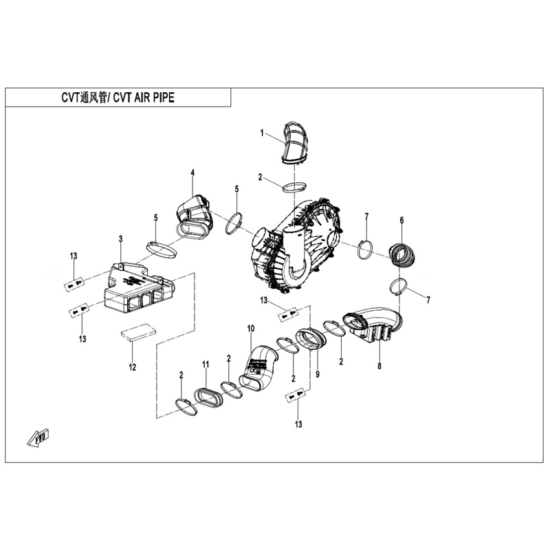 Cvt Air Inlet Pipe Joint by CF Moto