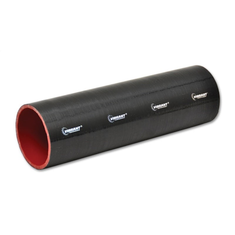 Vibrant 4 Ply Reinforced Silicone Straight Hose Coupling – 2in I.D. x 12in long (BLACK)