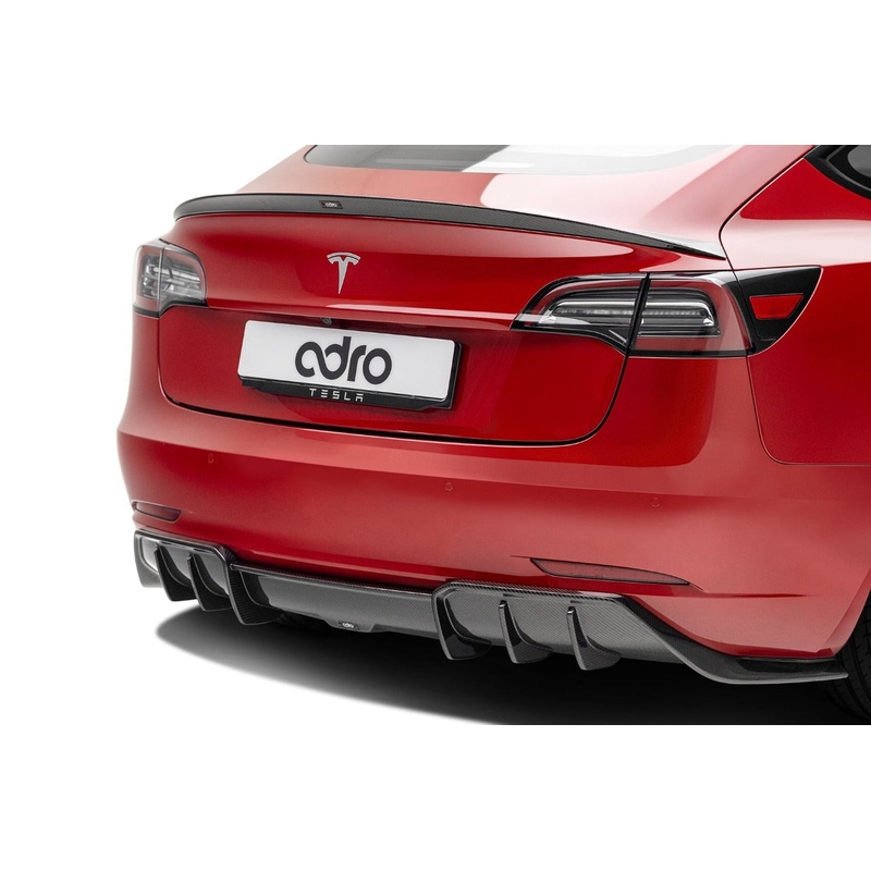 ADRO TESLA MODEL 3 PREMIUM PREPREG CARBON FIBER REAR DIFFUSER