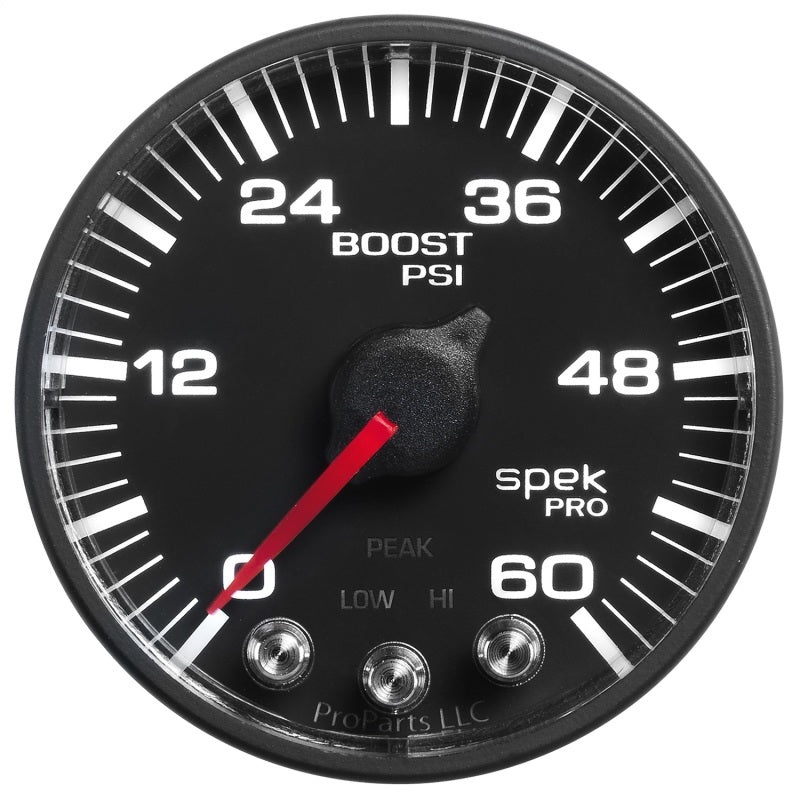 Autometer Spek-Pro 52.4mm 0-60 PSI Digital Stepper Motor Boost Gauge Universal | P304328