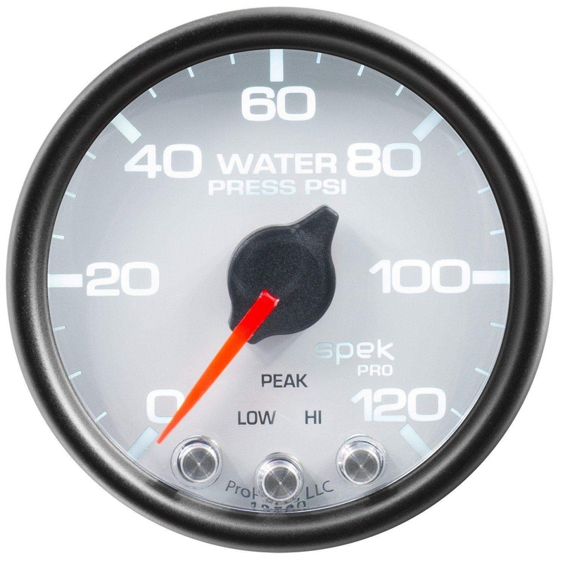 Autometer Spek-Pro 2 & 1/16″ Water Press Gauge 120PSI