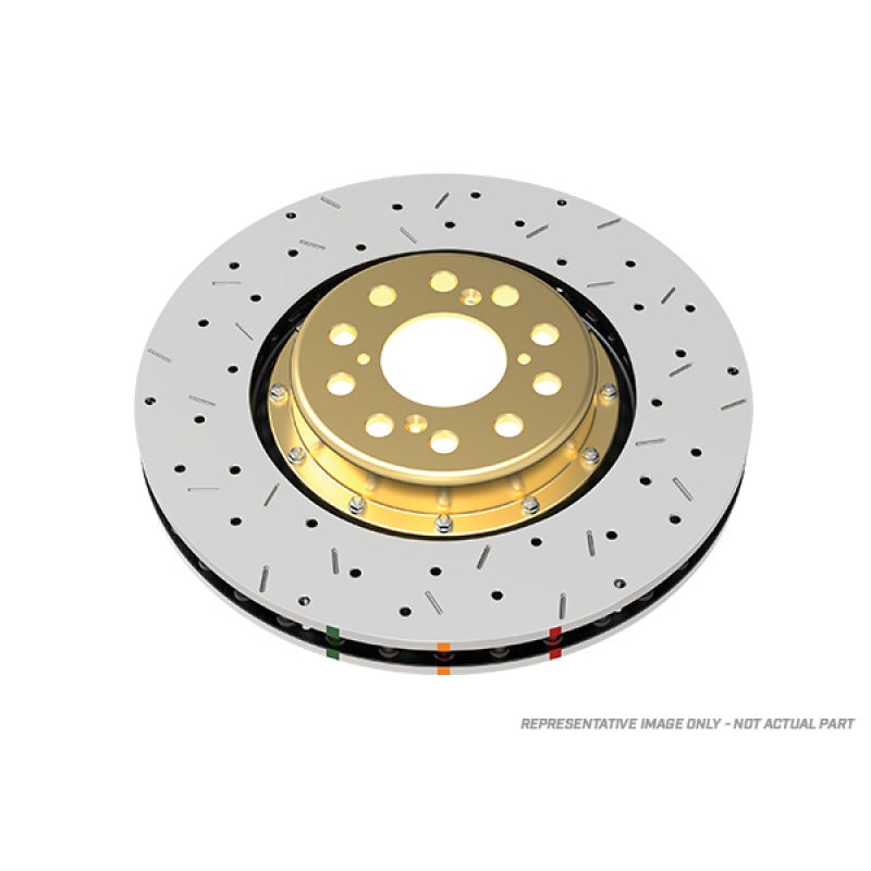 DBA 05-12 Corvette C6 w/Z06 pkg Front Drilled & Slotted 5000 Series 2 Piece Rotor Assembled w/ Gold