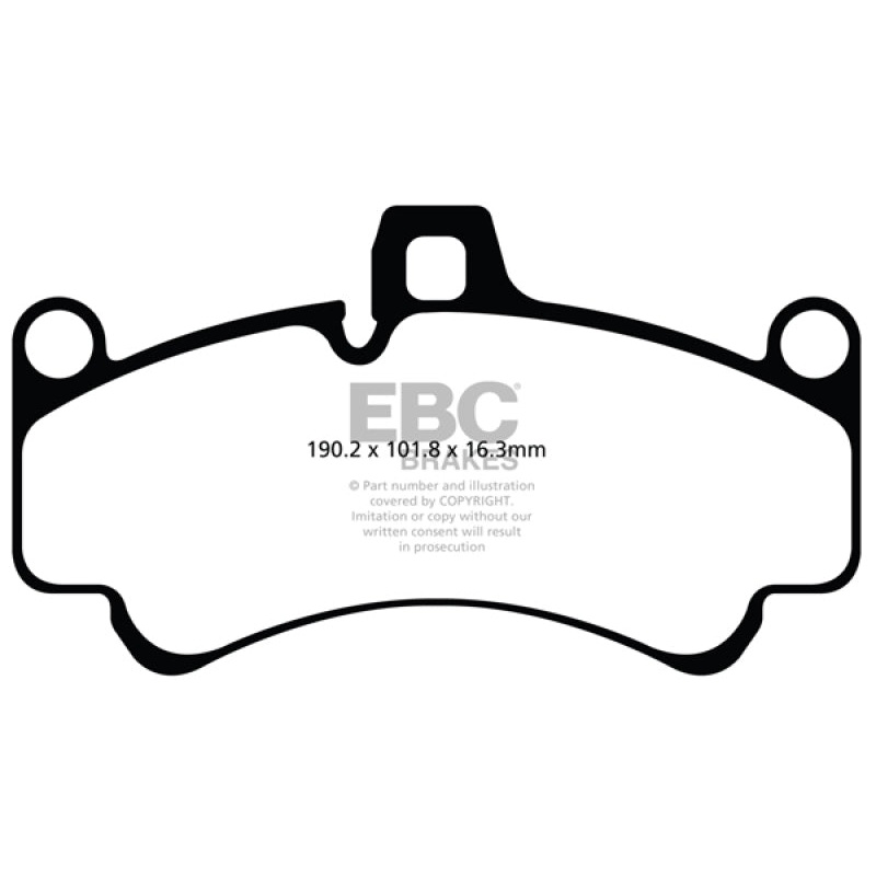EBC 01-03 Porsche 911 (996) (Cast Iron Rotor only) 3.6 Twin Turbo GT2 Yellowstuff Front Brake Pads