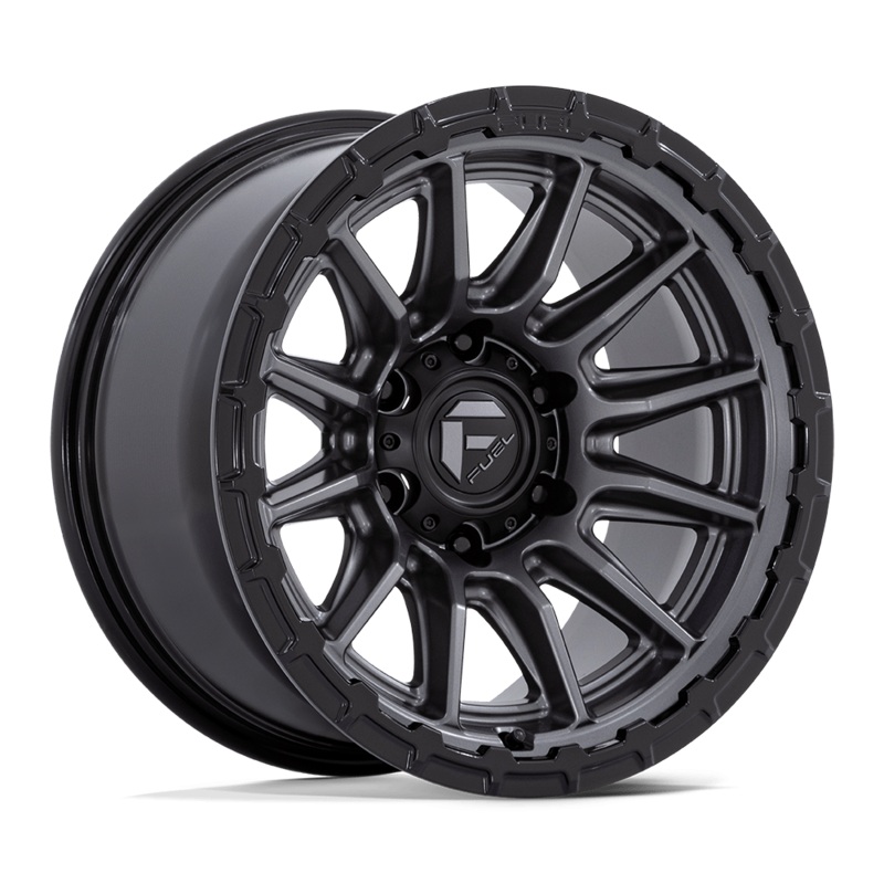 Fuel Wheels FC866 Piston 17″ 6×139.7 Matte Gunmetal W/ Gloss Black Lip