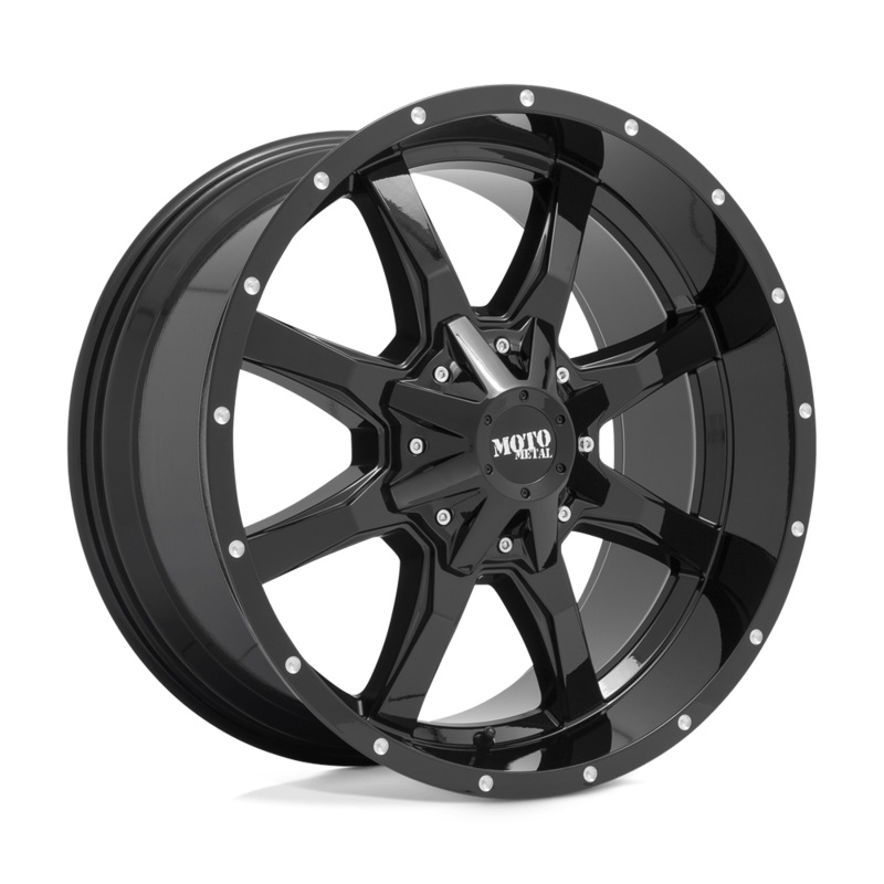 Moto Metal Wheels MO970 16″ 6×135/6×139.7 Gloss Black With Milled Lip