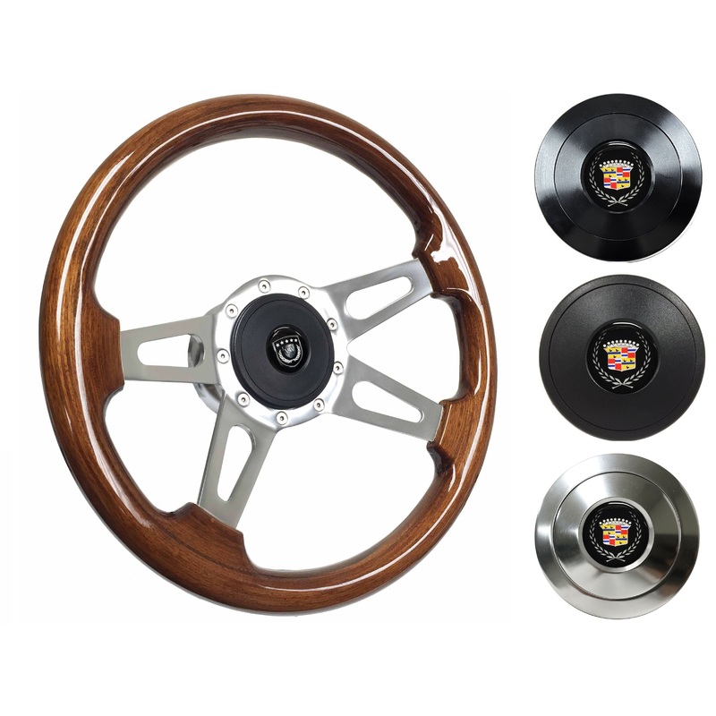 1969-89 Cadillac Telescopic Steering Wheel Kit | Walnut Wood | ST3080