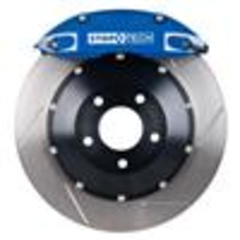 Stoptech 2004 Volkswagen Golf Front BBK – ST-40 Calipers Blue / 2pc Slotted 355x32mm Rotors