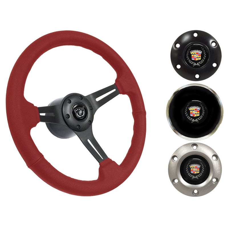 1969-89 Cadillac Telescopic Steering Wheel Kit | Red Leather | ST3060RED