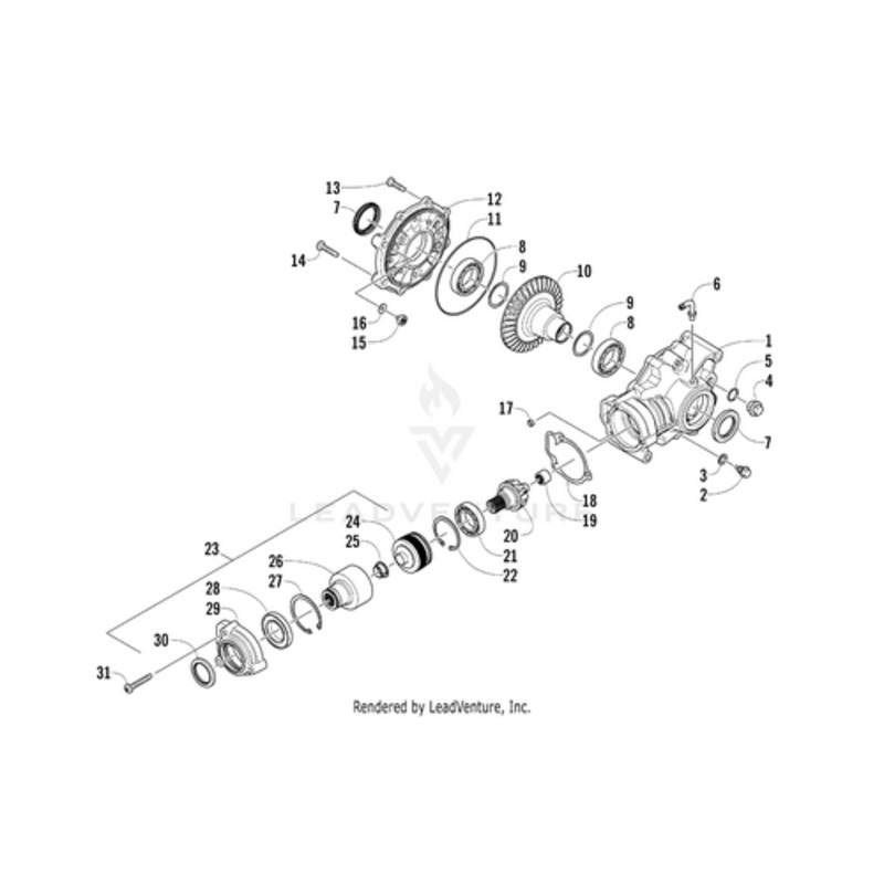 Gearcase Housing-Mach (Ht) by Arctic Cat