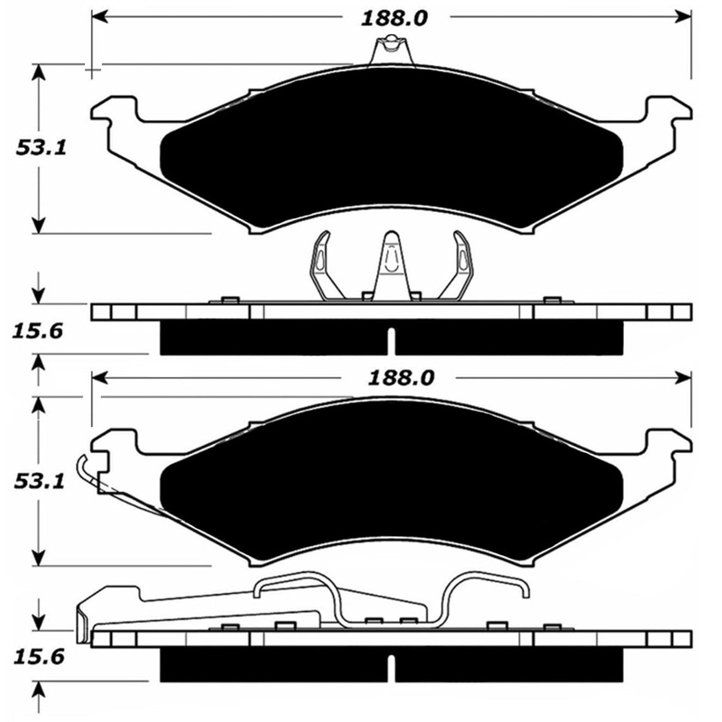 Porterfield Brake Pads for 1991 FORD TAURUS Rear Drum w/Steel Piston