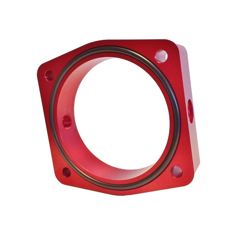 Torque Solution 03-06 Nissan 350Z / 02-09 Nissan Maxima 3.5L V6 Throttle Body Spacer (Red)