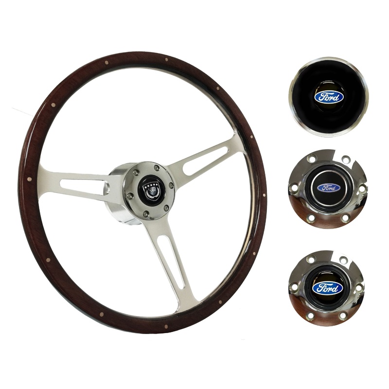 1968-78 Ford Fairlane Steering Wheel Kit | Deluxe Espresso Wood | ST3553A