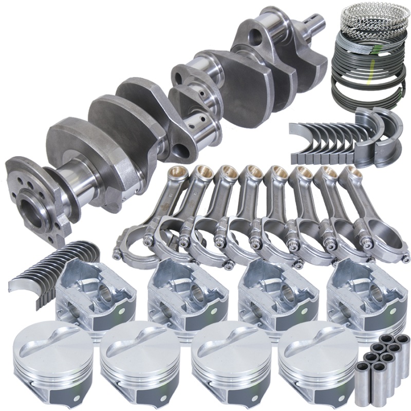 Eagle Chevy 350 1Pc 3.750in Crank 5.700in I-Beam Rod 4.030in Pistons Eagle 168 Tooth FP Bal Assembly