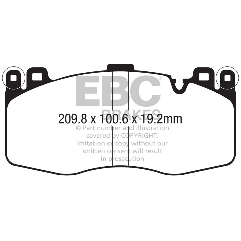 EBC 15-19 BMW X5M 4.4TT (F85) Redstuff Front Brake Pads