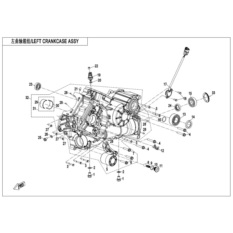 LH Front Bracket by CF Moto