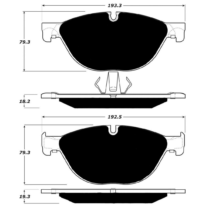 Porterfield Brake Pads for 2013 BMW 535i Sedan 345mm OD Rear Rotor