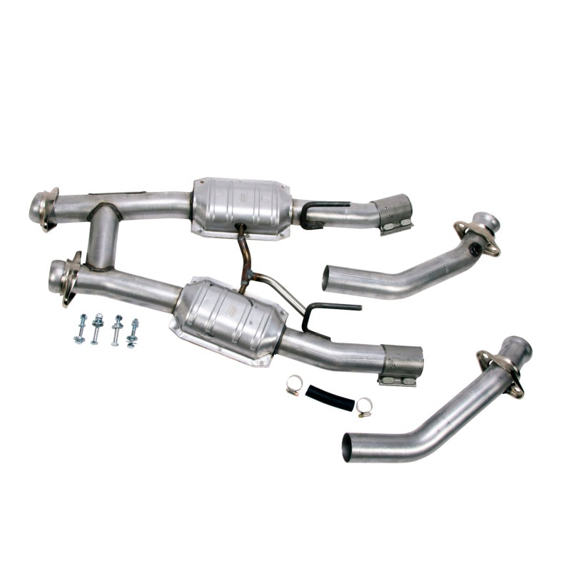 BBK 86-93 Mustang 5.0 High Flow H Pipe With Catalytic Converters – 2-1/2