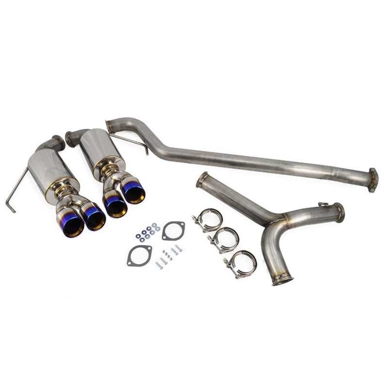 ETS Quiet Catback Exhaust System Non-Resonated w/ Blue Tips – 2015-2021 WRX/STI