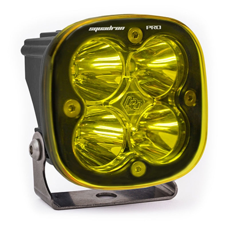 Baja Designs Squadron Pro Spot Pattern Black LED Light Pod – Amber