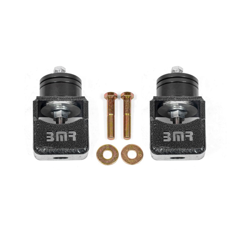 BMR Chevy SS and Pontiac G8 Motor Mount Kit (Solid Bushings) Black Hammertone