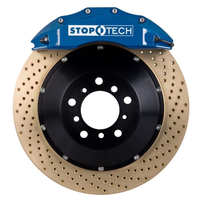 StopTech 08-13 BMW M3/11-12 1M Coupe Front BBK w/ Blue ST-60 Calipers Drilled 380x35mm Rotor