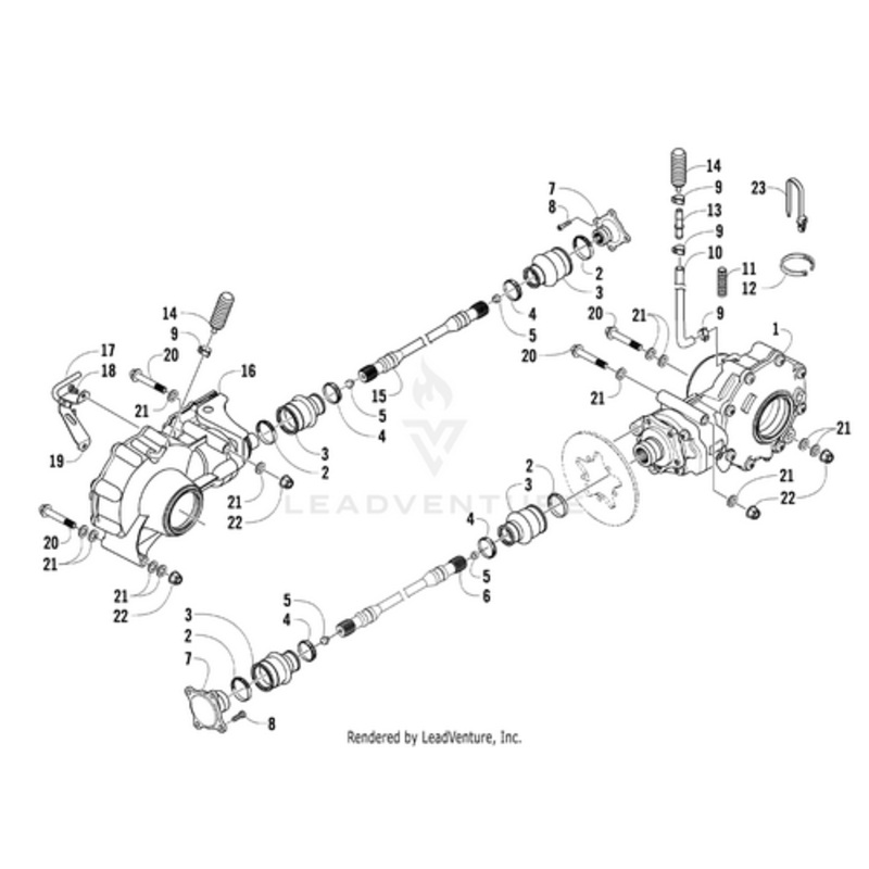 Front Gearcase (3.6 Man Lock)-Assembly by Arctic Cat