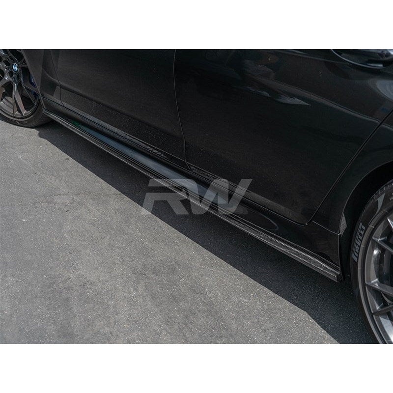 RW Carbon 3D Style CF Side Skirt Extensions – BMW / G30 / F90