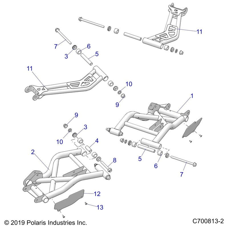 Weld-A-Arm,Rear,Upper,64,Nvy Blu by Polaris