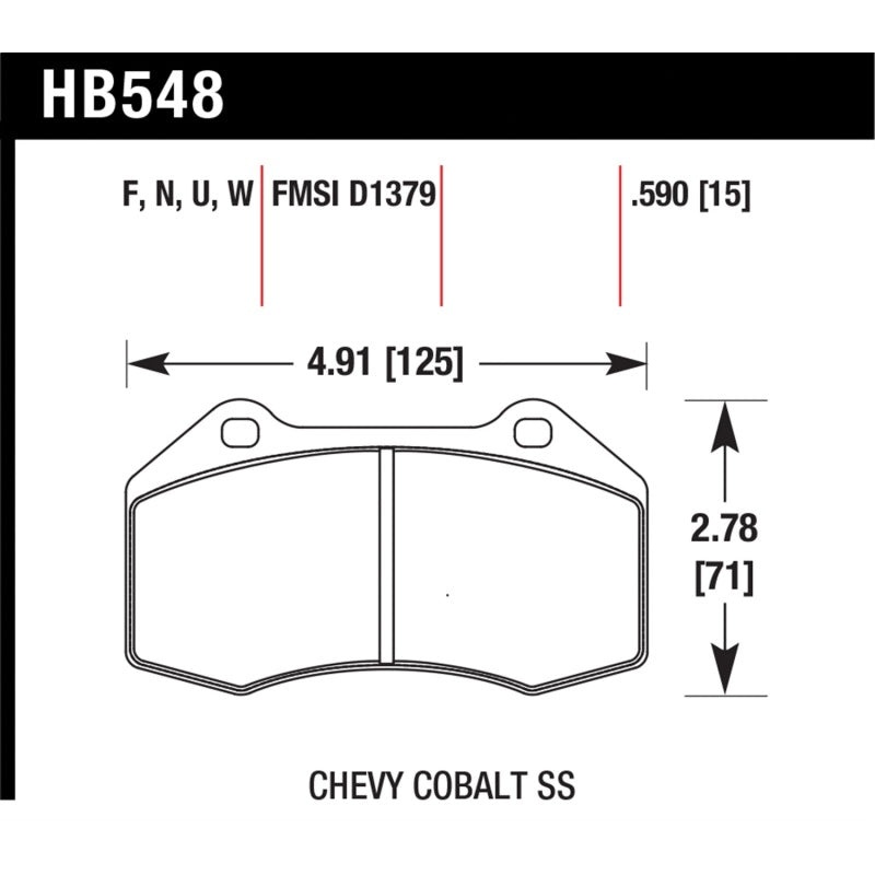 Hawk HPS 5.0 Street Front Brake Pads  Mazda MX-5 Miata 2020 | HB548B.510