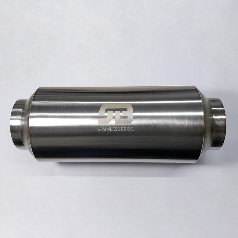 Stainless Bros 3.0in x 12.0in OAL Lightweight Muffler – Polished