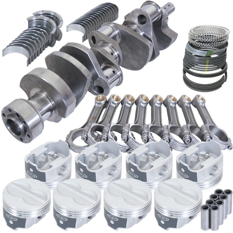 Eagle Chevy 350 1Pc 3.750in Crank 5.700in I-Beam Rods -10cc 4.000in Pistons Rotating Assembly