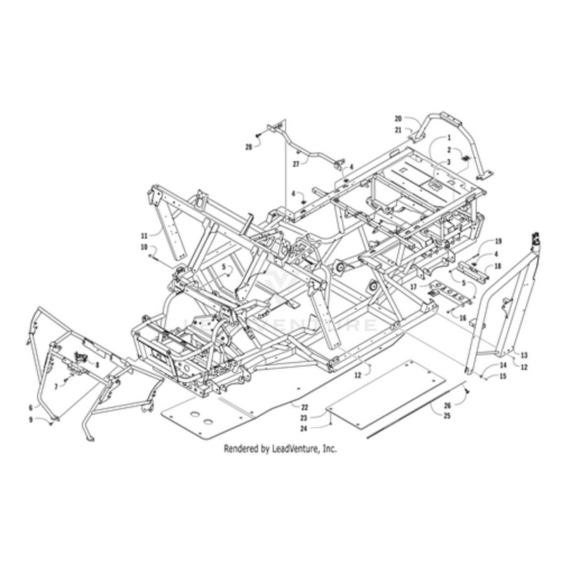 Seat Bracket Support – Front – Right by Arctic Cat