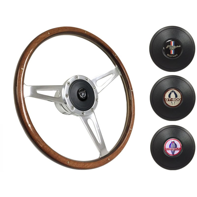1964.5 Ford Mustang Steering Wheel Kit | Deluxe Walnut Wood