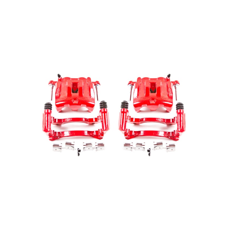 Power Stop 99-04 Jeep Grand Cherokee Front Red Calipers w/Brackets – Pair