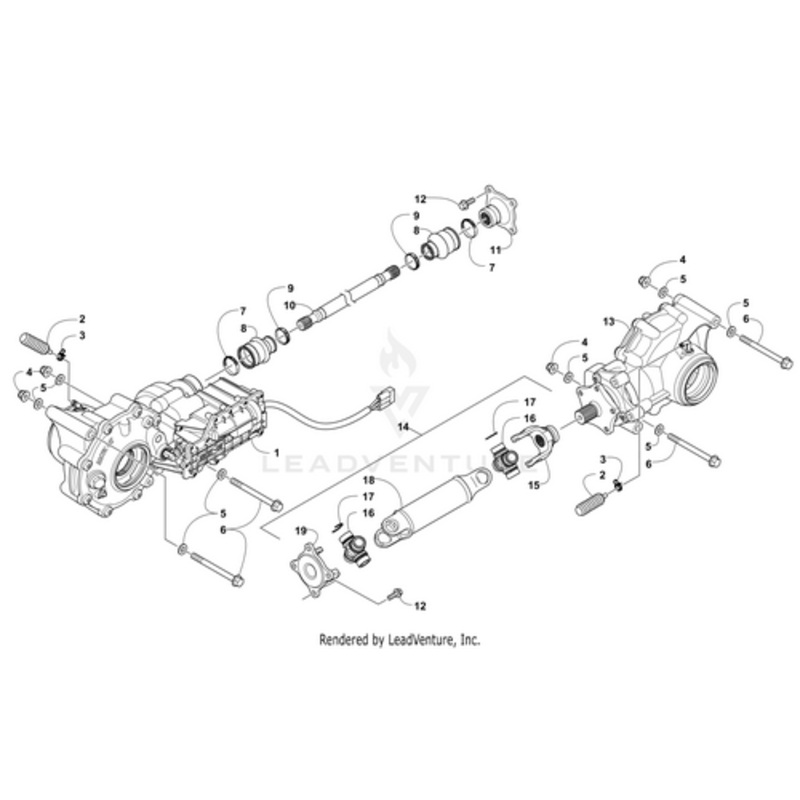 Rear Gearcase – Assembly (3.6) by Arctic Cat