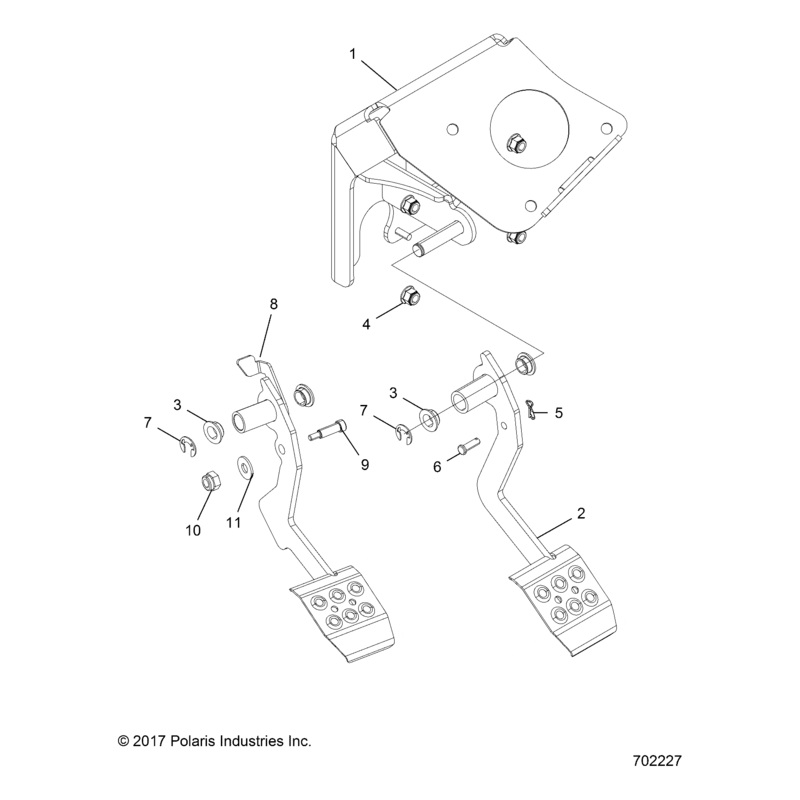 Weld-Brake Pedal,Tr,M.Blk by Polaris