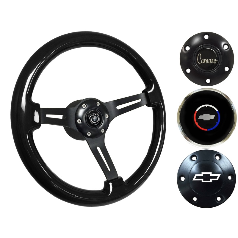 1967-68 Camaro Steering Wheel Kit | Black Ash Wood | ST3073