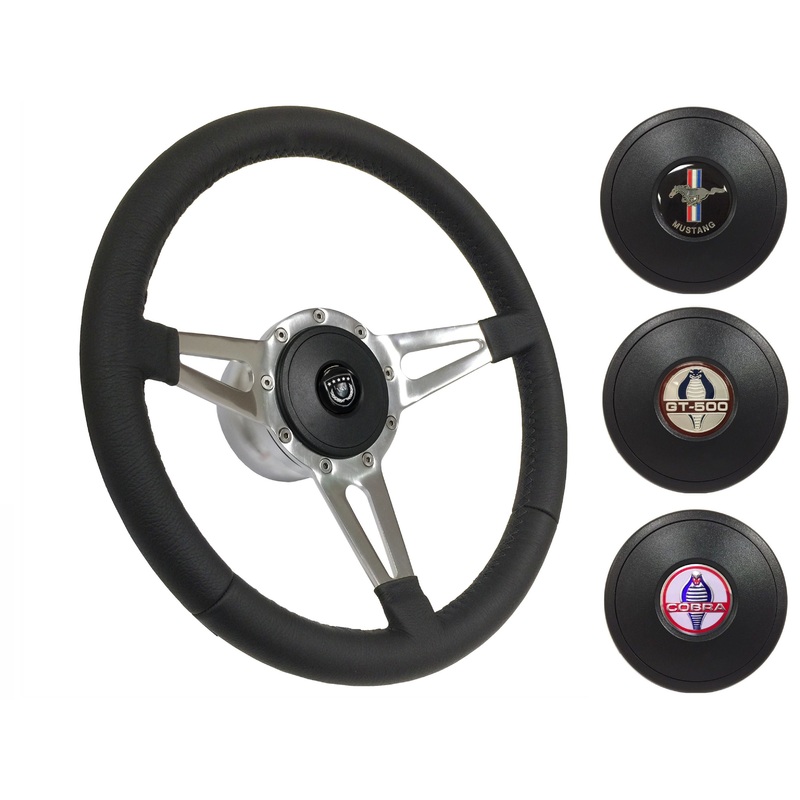1984-04 Ford Mustang Steering Wheel Kit | Black Leather | ST3059